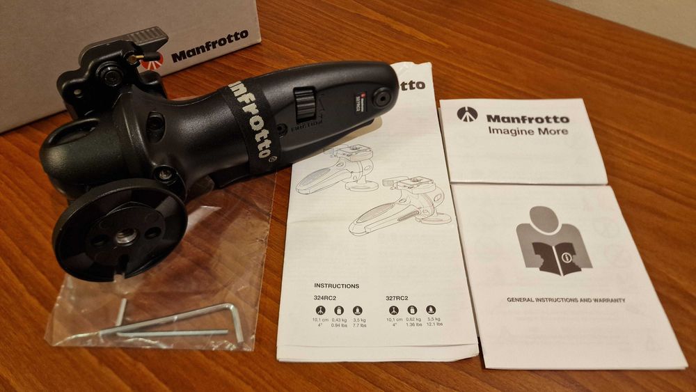 Głowica Manfrotto 327RC2 typu joystick duża, płytka 200PL/RC2