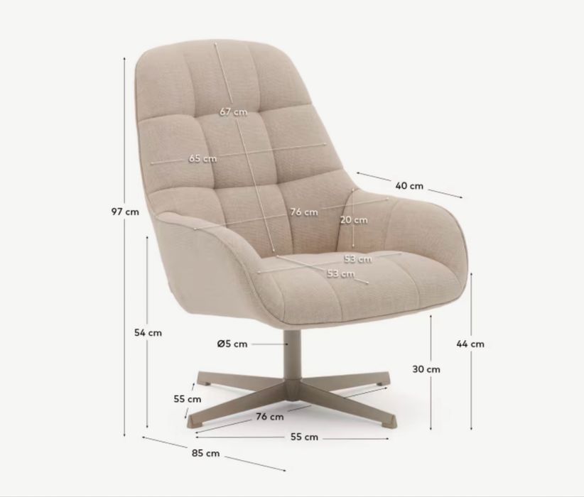 Poltrona giratória KAVE HOME