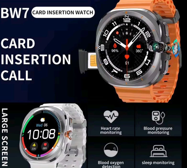 Смарт часы BW7. Sim-card.4G. камера.GPS. Amoled.