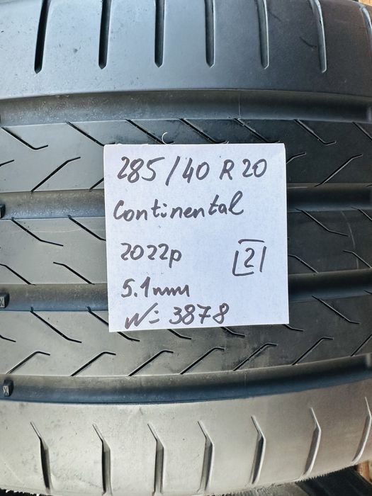 Шини літні пара 285/40 R20 (108W) Continental Eco Contact 6Q XL 2022p