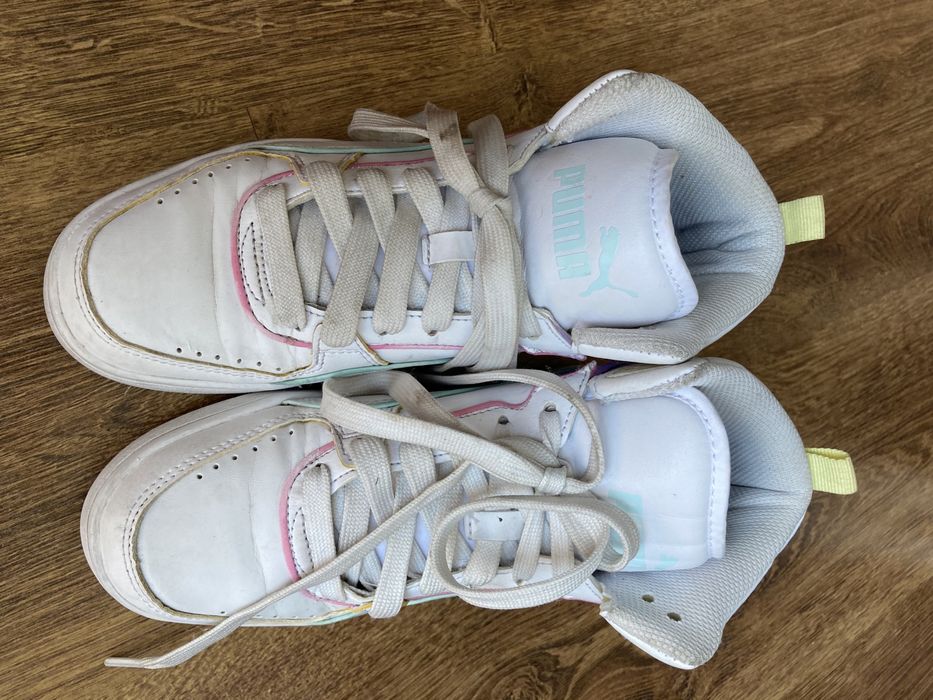 Białe buty wysokie damskie puma rozm. 36