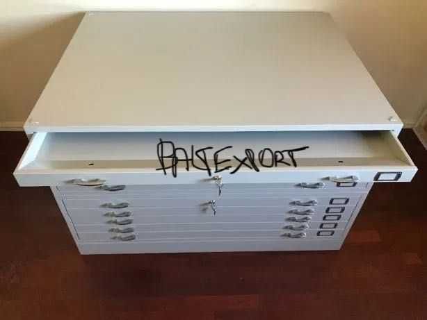 Armário Arquivo de desenho para formato A0 com 5 gavetas Cinza Novo