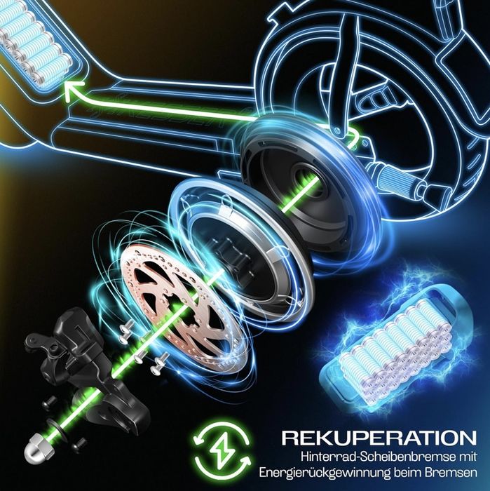 Hulajnoga elektryczna KESSER e-scooter 40 km 120 kg 20 km/h koła 10"