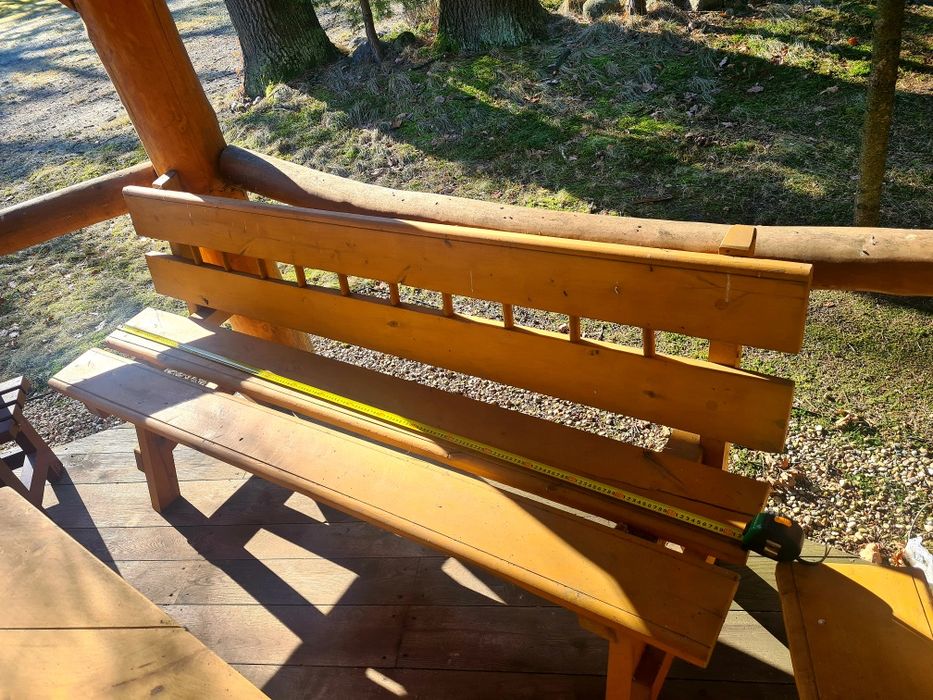 Meble ogrodowe, stół, ławy