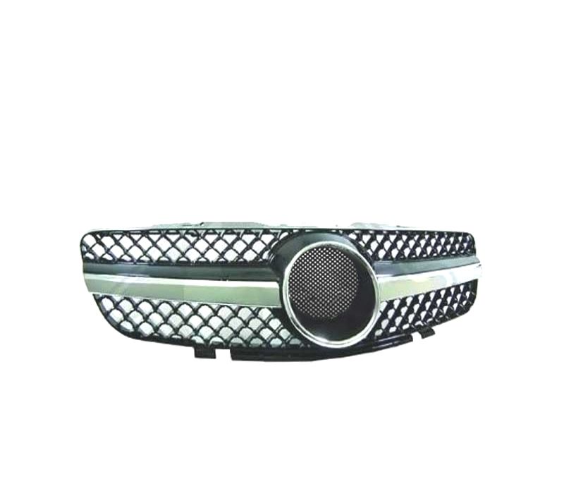 GRELHA FRONTAL MERCEDES SL R230 01-08 LOOK SPORT AMG CROMADA PRETA