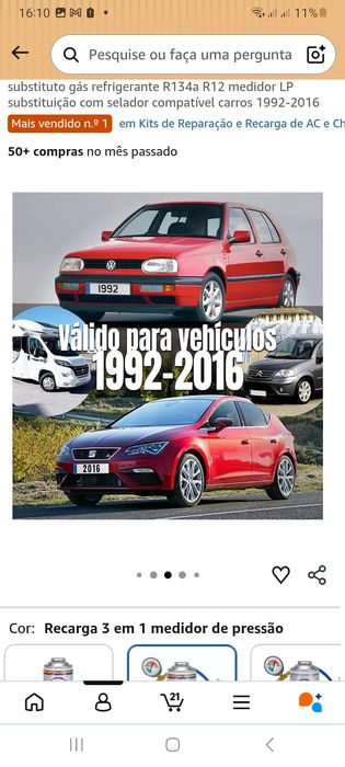 Recarga AC auto 3 em 1, incluindo medidor de pressão (compatível com carros de 1992-2016)