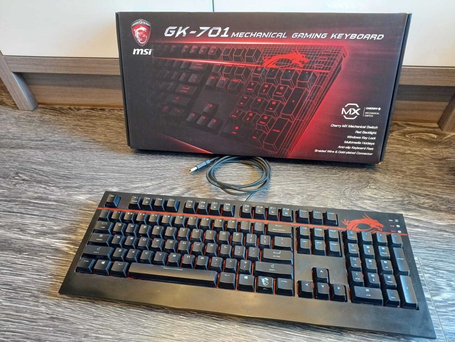 Klawiatura Mechaniczna MSI GK-701 | Cherry MX | Super Stan