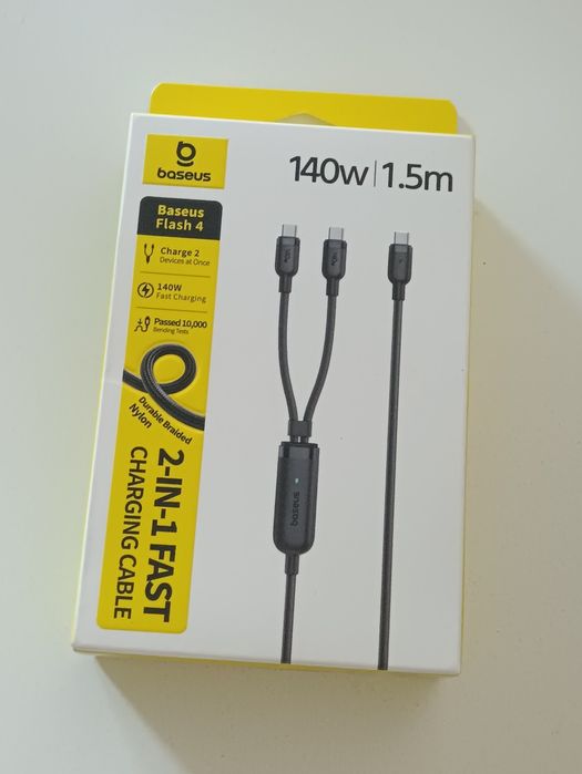 NOWY Kabel USB-C - 2x USB-C Baseus 140W 1,5 m 2 w 1