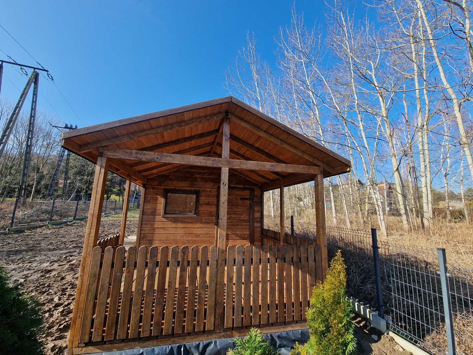 Domek letniskowy 6,5x3m (domek na działkę, domek z tarasem)