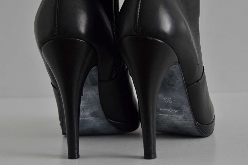 Muszkieterki Anna Dé Valle kozaki za kolano WYGODNA szpilka skóra 39