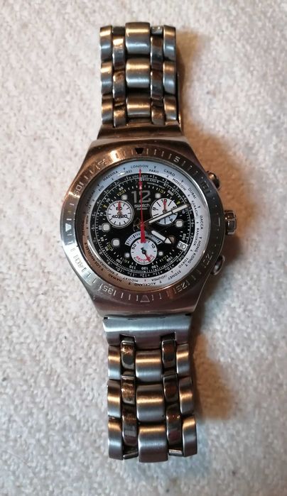 Relógio vintage raro, SWATCH IRONY YOS414G Chronograph WR 4 JEWELS