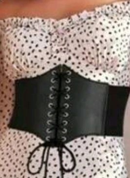 Bonito e moderno cinto em imitação couro e elástico  novo