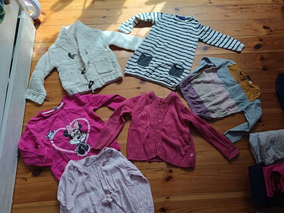 ubranka dla dziewczynki spodnie bluzy 80 86 92