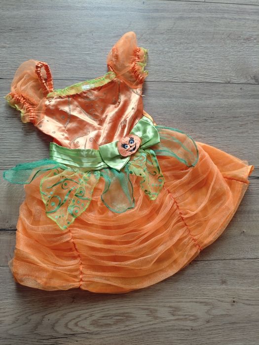 Sukienka kostium dziecięcy karnawał halloween dynia przebranie na bal