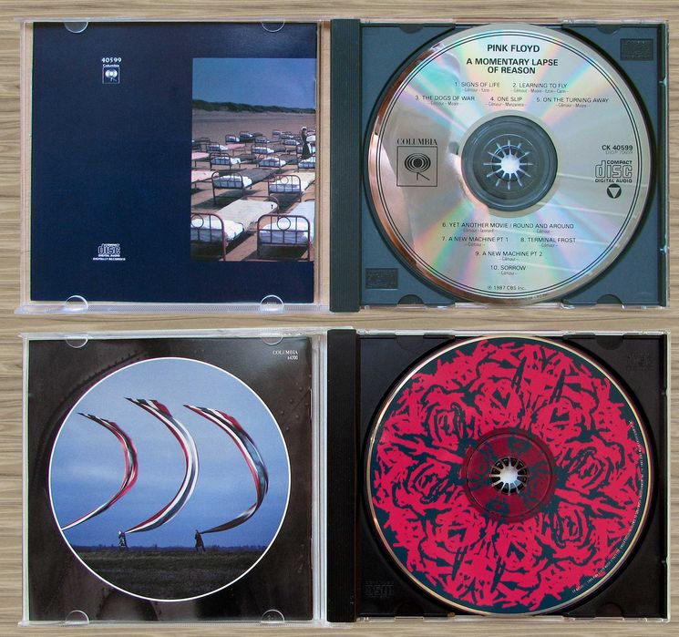CD Pink Floyd 71 / 73 /75 /77 / 79 / 83/ 87/ 88 / 94 / 95 / David Gilmour 78 / 84 / 2006 / 2015 / 2024