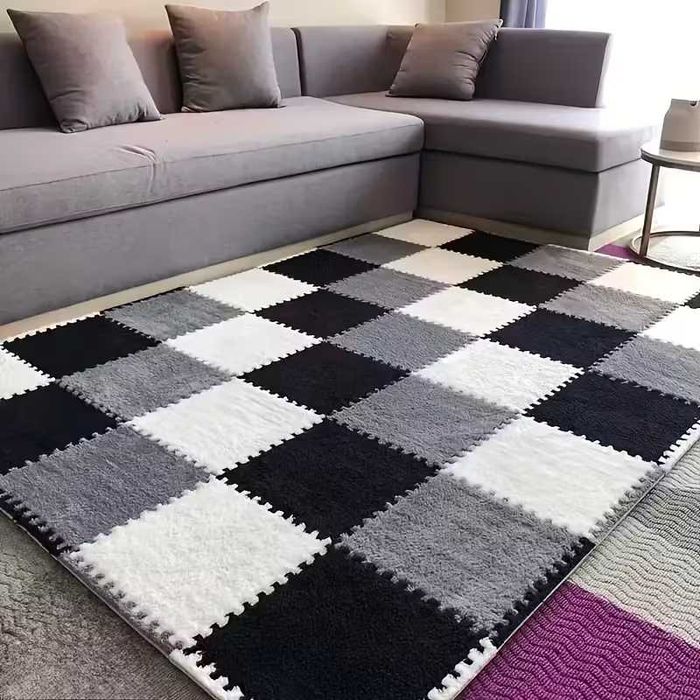 Tapete de Pelúcia 24 unidades várias cores . 30x30cm-novo