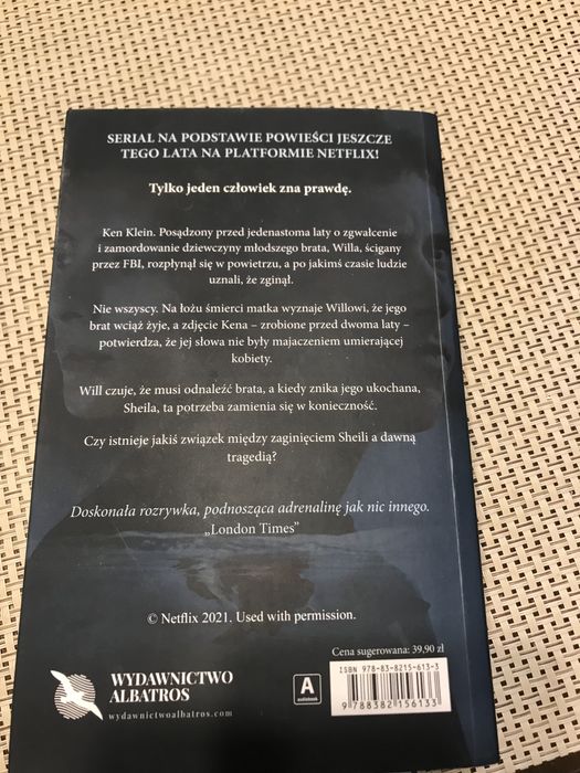 Książka „ Bez pożegnania” Harlan Coben