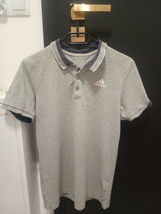 Koszulka bluzka polo z kołnierzem męska adidas