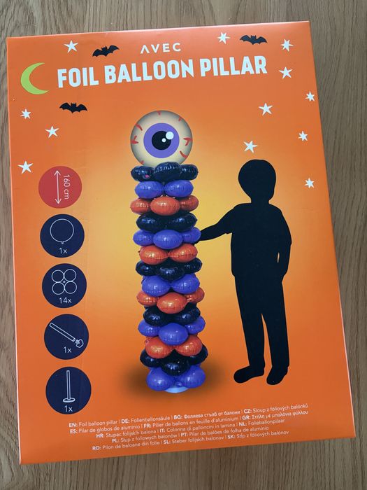Wieza z balonow dekoracja halloween 160cm