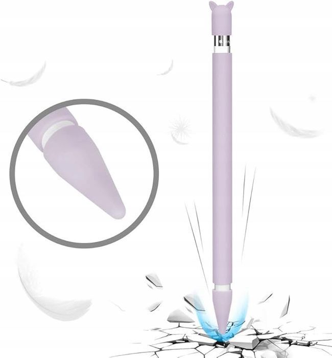 3X Etui Silikonowe Na Apple Pencil Różowy Fiolet Granat
