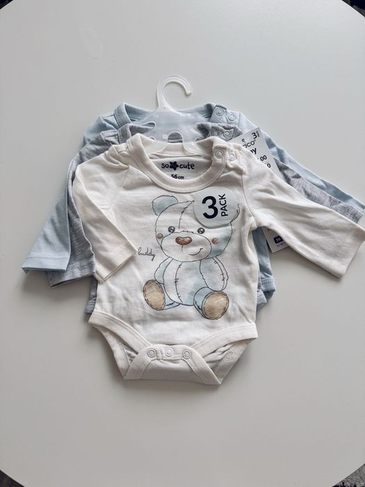 3-pak body niemowlęce 56 NOWE