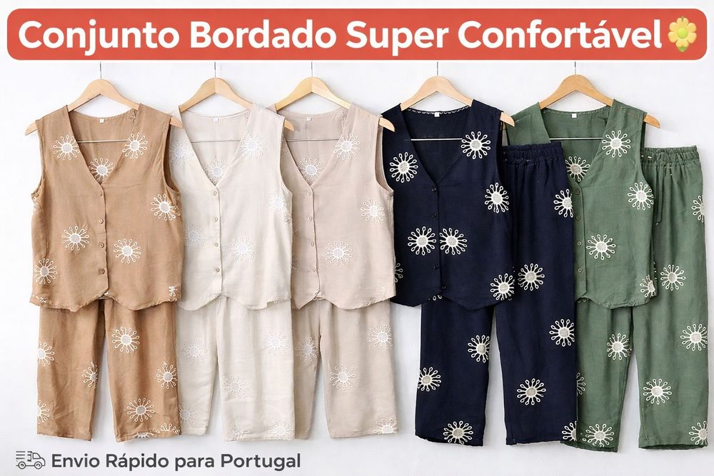 Conjunto calças colete