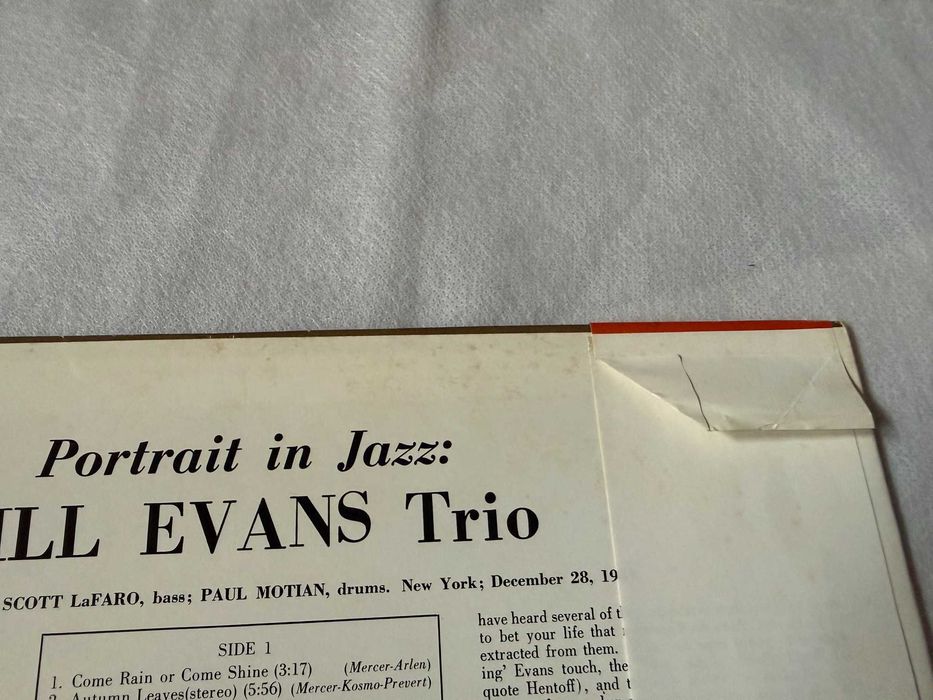 Bill Evans – Portrait In Jazz Japan Vinyl | SMJ‑6144