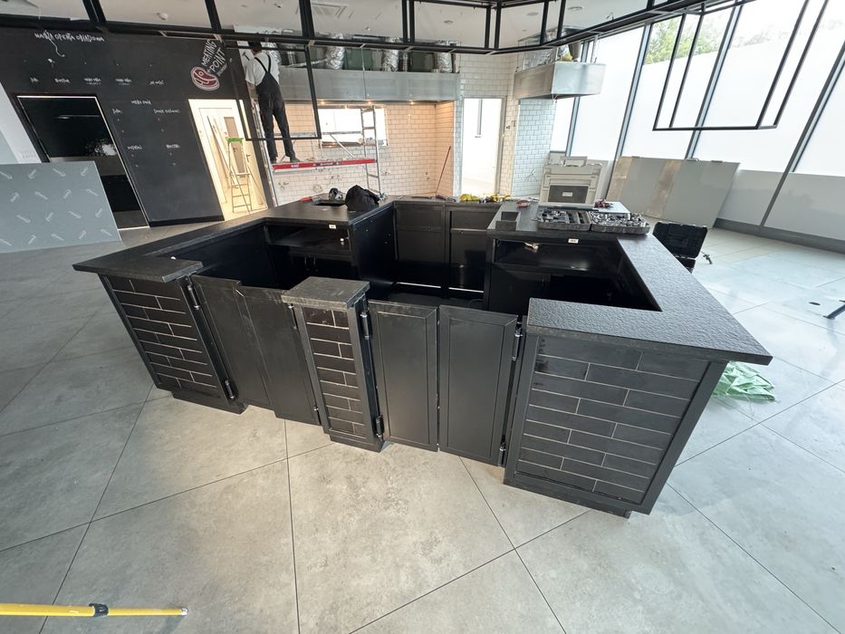 Bar  stół restauracja gastronomia  granit czarny wydawkowy