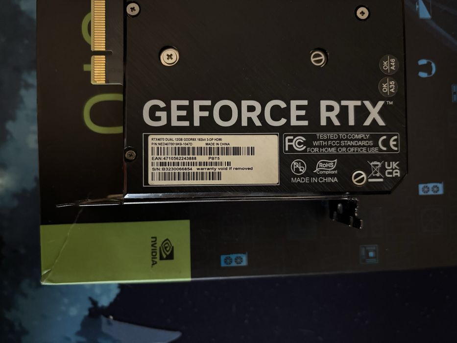 Nvidia RTX 4070 12GB GDDR6X