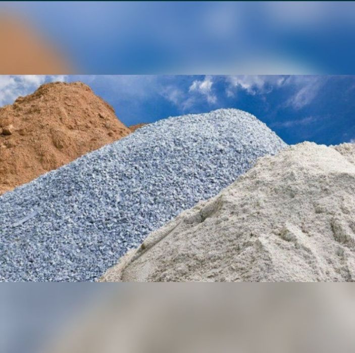 Песок,чернозем,отсев,щебень,Бут гранитный,шлак доменый.Вывоз мусора ...