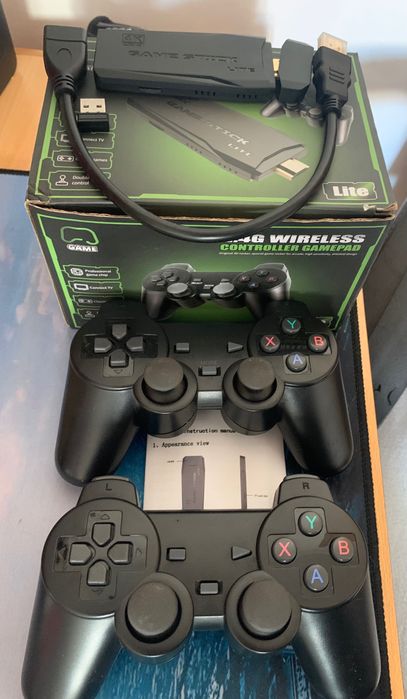 Game Stick Lite 4K com 2 Comandos Sem Fios – Jogos Retro