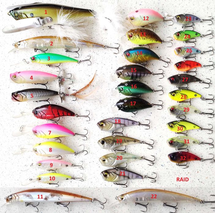 Воблеры Raid APIA Zipbaits IMA Duo Tiemco Ken Craft: 450 грн