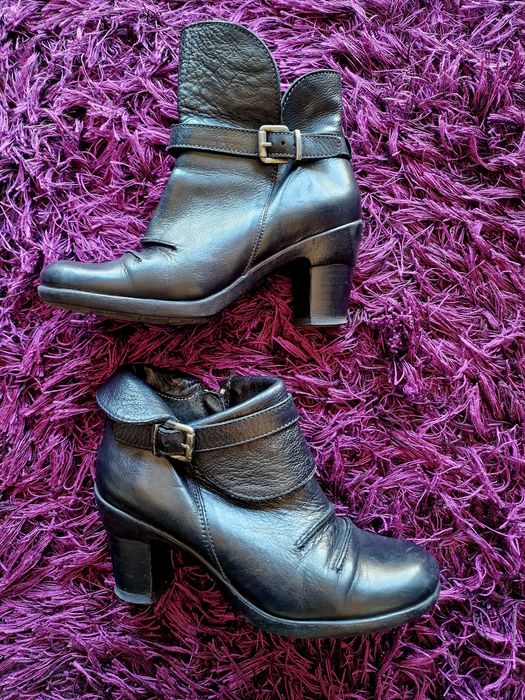 Botins pretos de pele - HISPANITAS - Tamanho 36