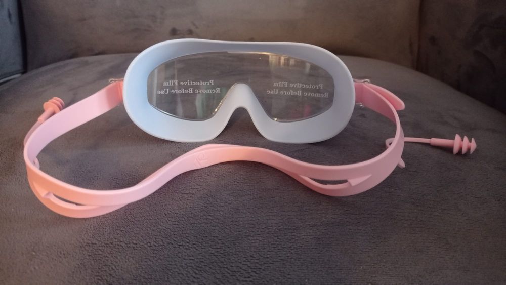 Nowe różowe okulary gogle do pływania dla dziecka