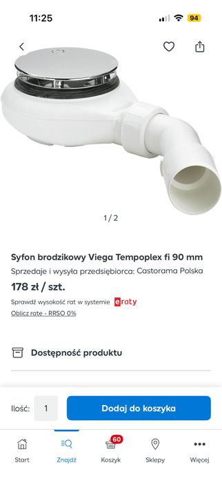 Syfon brodzikowy