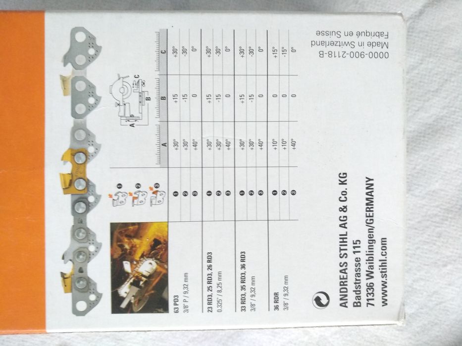 Цепь + Шина "STIHL" с победитовыми напайками