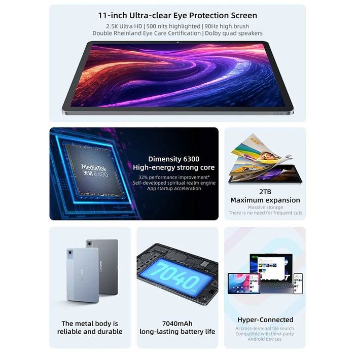 Планшет Lenovo Xiaoxin Pad 11 (2025) 8/128GB ZUXOS Lunar Gray