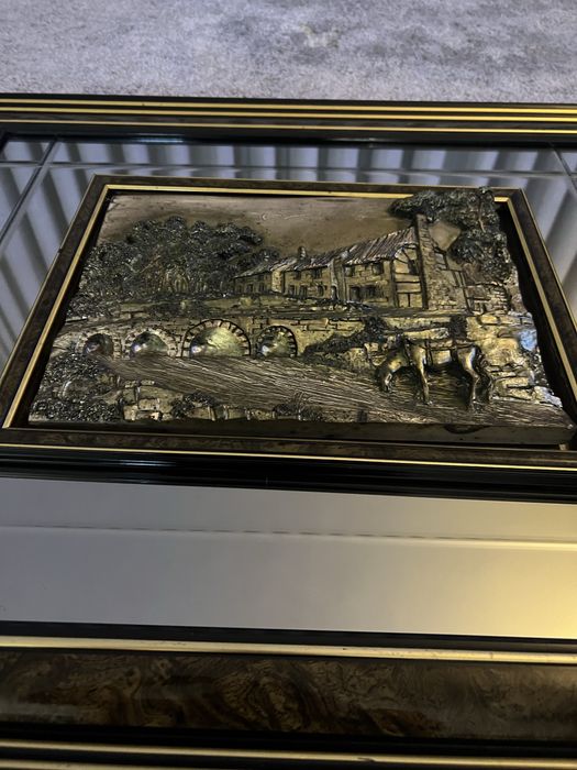 Vendo espelho com moldura e quadro interno