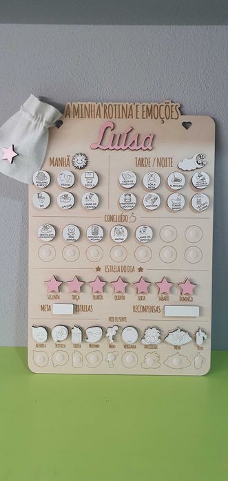 Quadro Rotinas e Emoções Personalizado