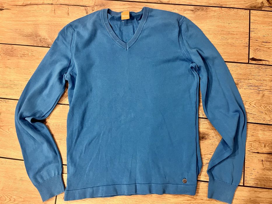 Sweter hugo boss niebieski m 38