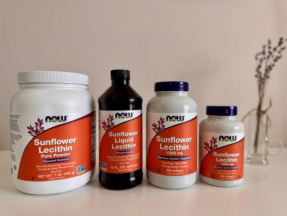 NOW Foods, sunflower соняшниковий подсолнечный лецитин, лецитін рідкий, таблетки порошок