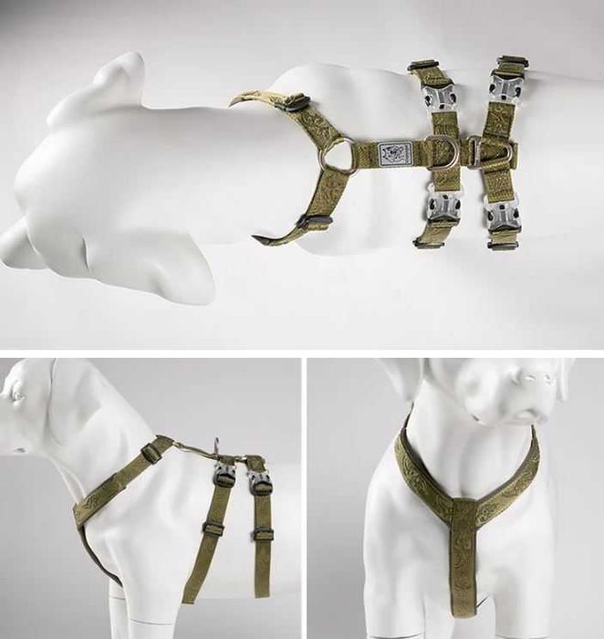 Шлейка Double-H из нейлона, для собак, светоотражающая, TRUELOVE