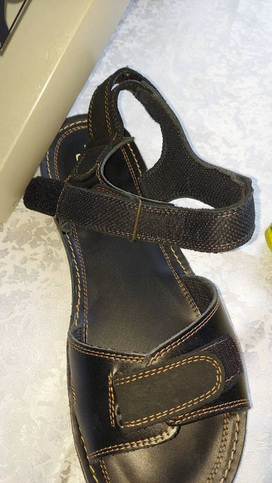 Шкіряні босоніжки,босоножки 45-46 р