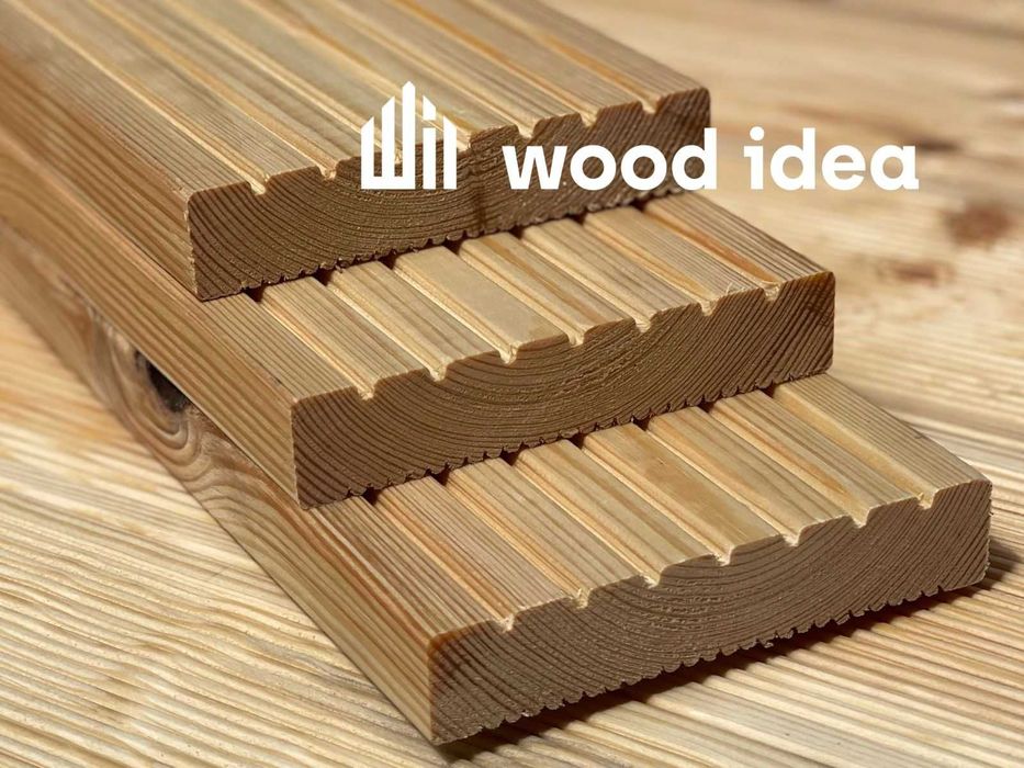 Deska | tarasowa | suszona | sosna | ryflowana I 27 mm 145 mm 4 m,kl.B