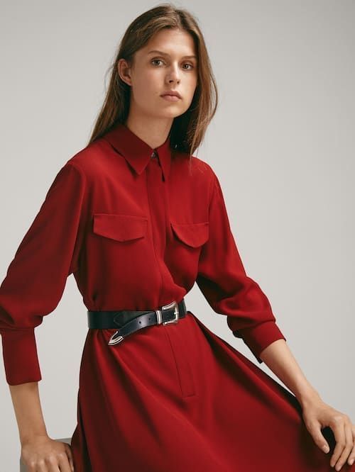 Sukienka Massimo Dutti S/M + plaszcz MD