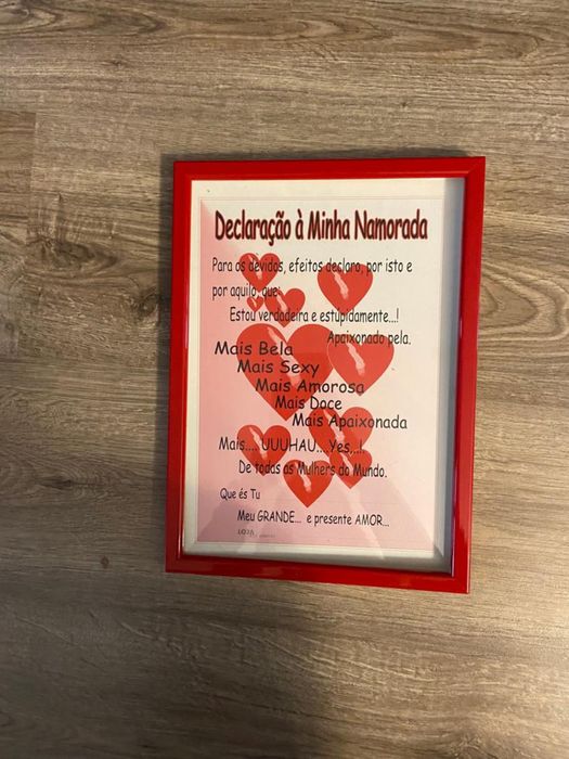 Moldura “declaração namorada”