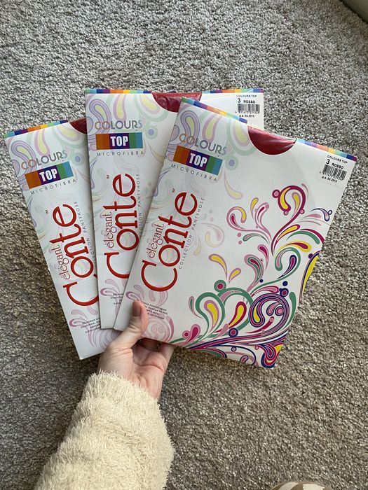 Колготи жіночі кольорові червоні матові низька посадка, мікрофібра р3