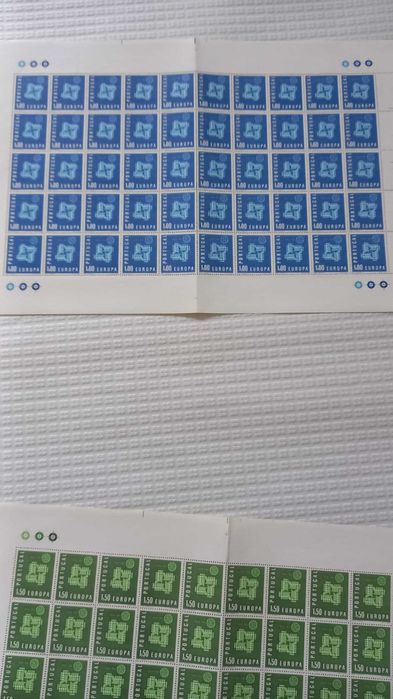 Selos Europa CEPT 1961 para colecionadores coleção única