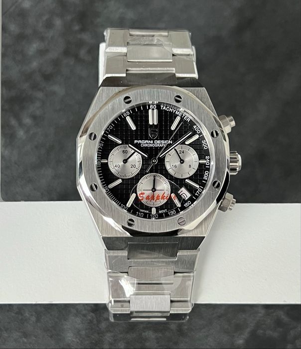 Хронограф 200м Pagani PD-1707 сапфір Seiko VK63 Часы мужские