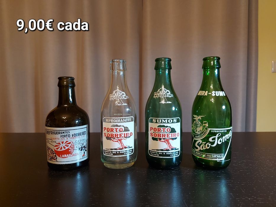 Garrafas antigas - Porto Sobreiro, São Tomé, Carbo Sidral...